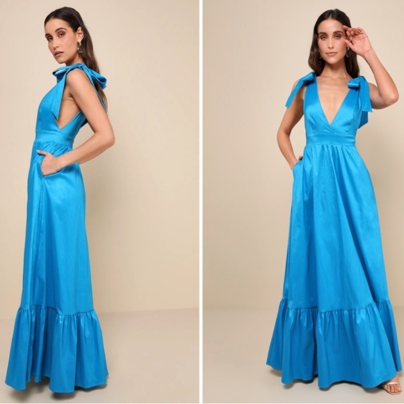 LULU's Sexy Elegant Prom Wedding Formal Event Chic Aline Maxi Gown NWOT - Picture 1 of 5